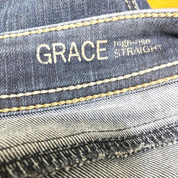 DL1961 Grace High Rise Straight Jeans, Size 26 - Picture 6 of 8